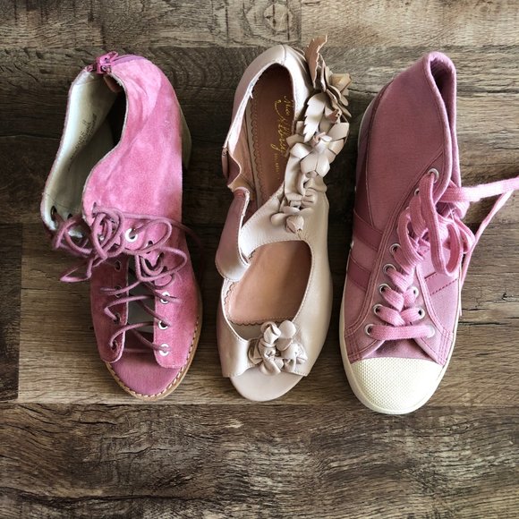 SALE J Campbell Cors Peep Toe Booties Suede Stack - Picture 2 of 8